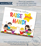 Editable Classroom Rules Poster, Raise your Hand Class Policies Sign, Star Teacher Rules, Custom Digital Printable