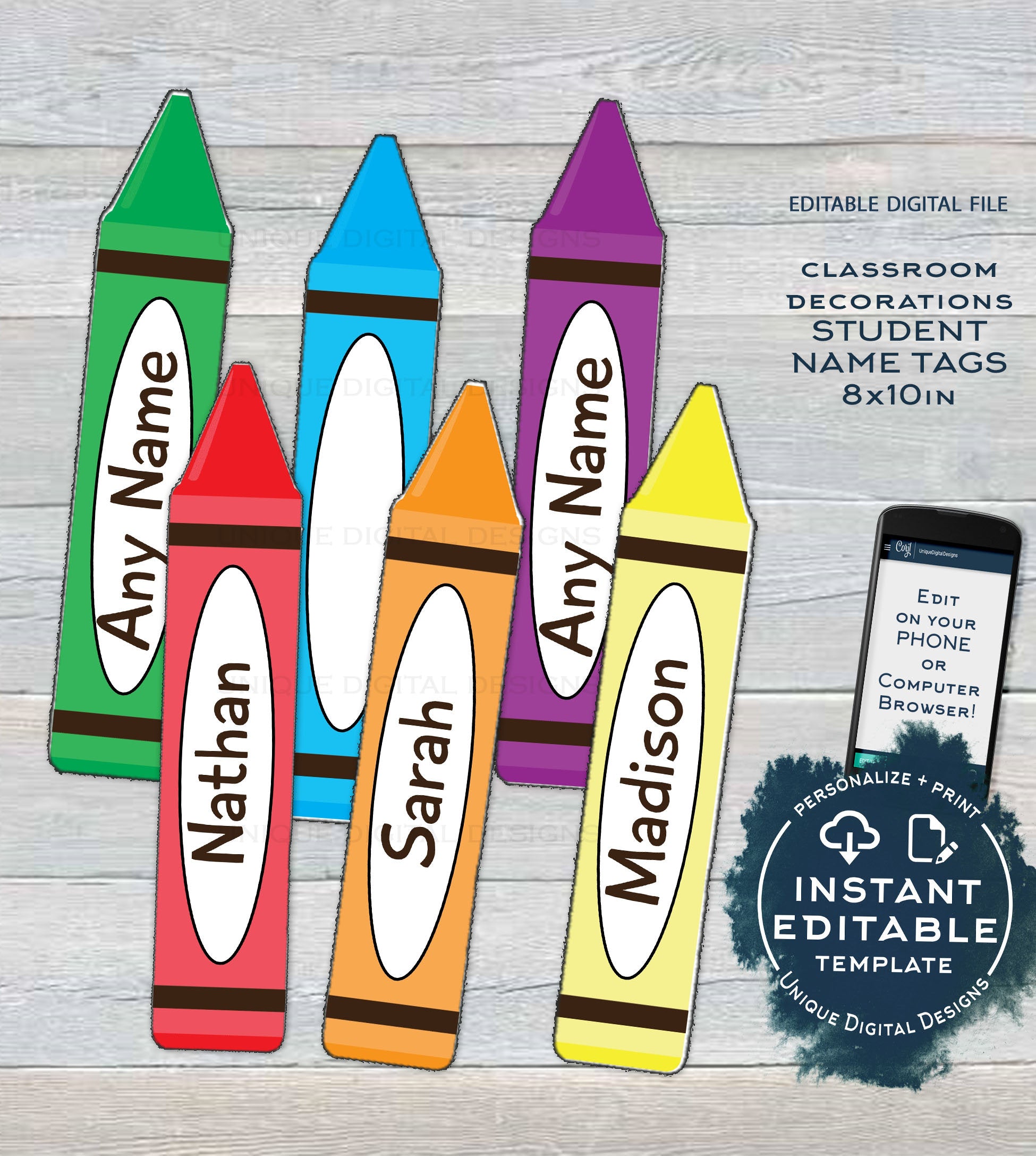 Teachers Classroom Decorations, Editable Crayons Back to School New Pa teachers-classroom-decorations-editable-crayons-back-to-school-new-pa