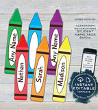 Teachers Classroom Decorations, Editable Crayons Back to School New Pack, Pta Door Student Names Printable   UTCR