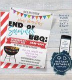 End of Summer BBQ Flyer, Editable School Open House Invite, Meet your Teacher Lunch pta Printable Invitation Digital