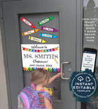 Teachers Classroom Decorations, Editable Crayons Back to School New Pack, Pta Door Student Names Printable   UTCR