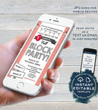 Editable Block Party Invitation, Street Party Neighborhood Party Electronic Invite, Hoa BBQ Party Digital Smartphone Invite
