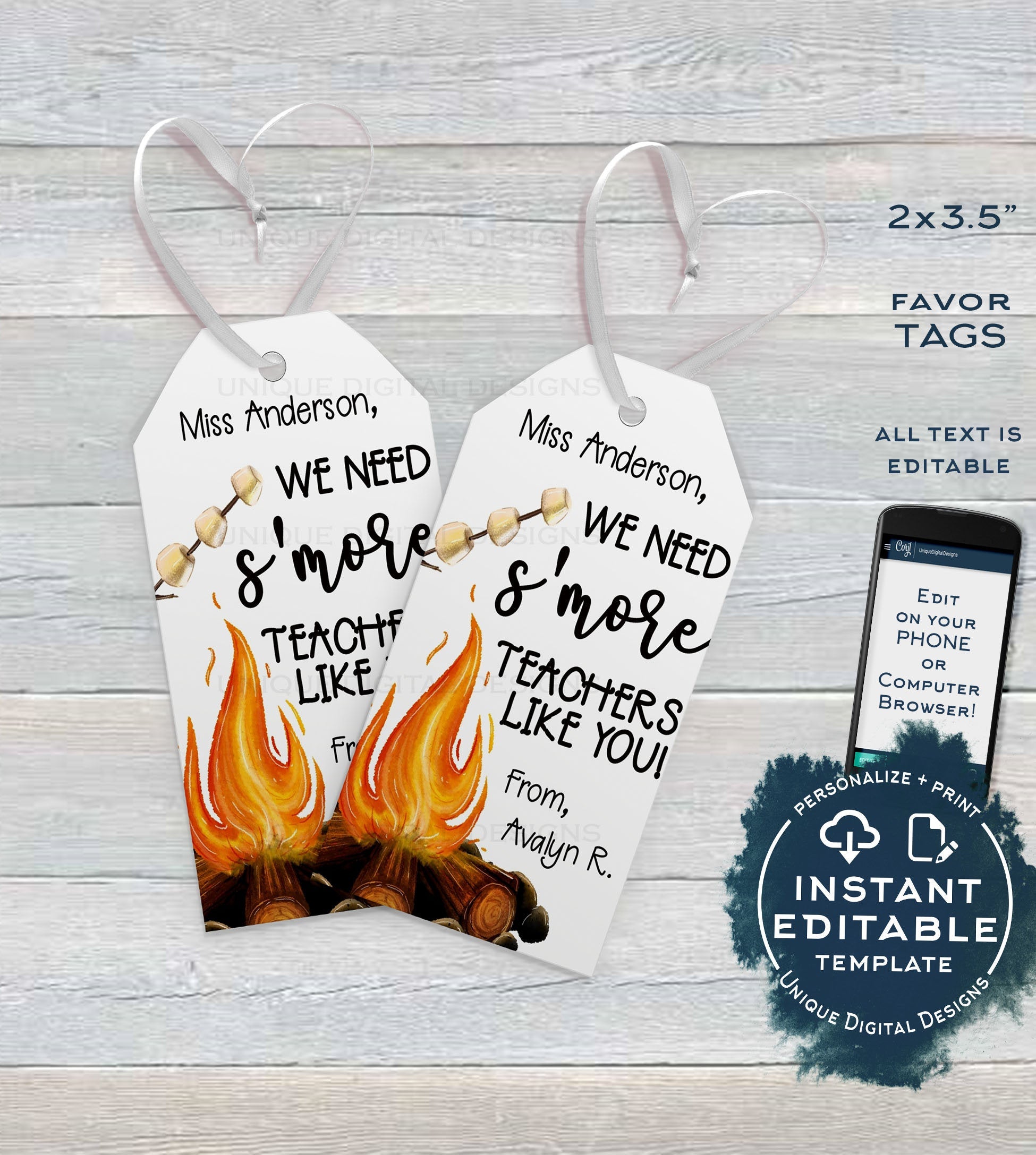 editable-favor-tags-for-teachers-smore-teachers-like-you-kids-back-t for Smore Teacher Appreciation Printable Free Editable Favor Tags for Teachers, Smore Teachers Like you, Kids Back t for Smore Teacher Appreciation Printable Free