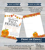 Fall Festival POSTER, Editable Fall Harvest Invitation, Printable Halloween Invitation, Community Church School Flyer INSTANT ACCESS 24x36