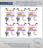 Editable Halloween Glow Stick Tags, A Little Light for Halloween Night Halloween Gifts for Kids Favor Tag Printable Thank You INSTANT ACCESS