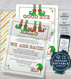 Editable Elf Letter, Elf Goodbye Letter, Personalized Christmas Santa Letter, Welcome Flyer Prop Elf Arrival Letter Printable INSTANT ACCESS