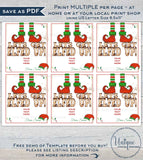 Editable Lets Get Elfed Up Wine Bottle Christmas Gift, Let&#39;s Elfie Personalized Holiday Wine Labels, Printable Gift for Adult INSTANT ACCESS