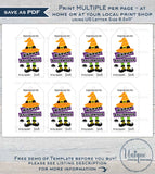 Editable Halloween Favor Tags, Personalized Halloween Tags Trick or Treat Thank You Printable, Kids Birthday Gift Tags Spooky INSTANT ACCESS