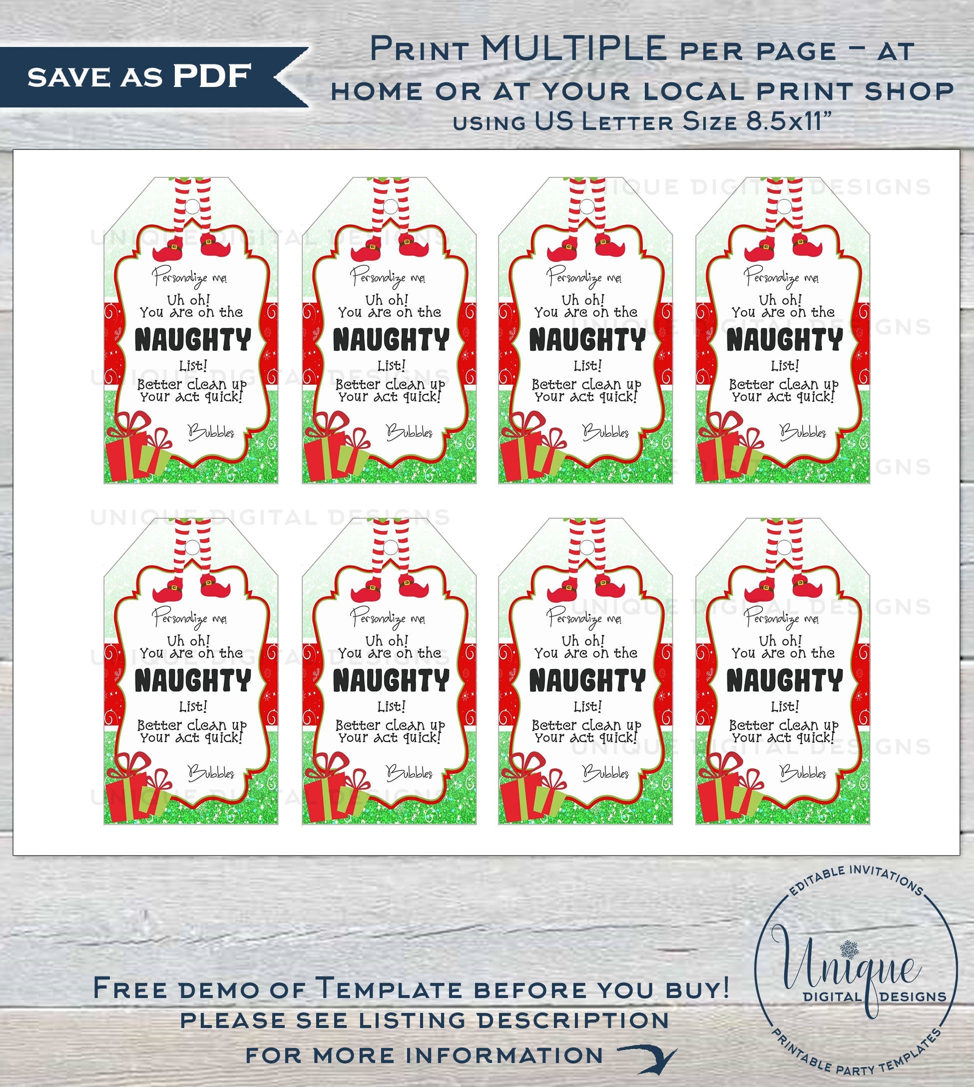 editable-elf-favor-tags-gifts-from-your-elf-personalized-tag-ideas-n for Free Printable Elf Gift Tags Editable Elf Favor Tags, Gifts from your Elf Personalized Tag ideas, N for Free Printable Elf Gift Tags