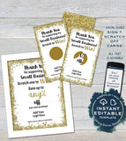 Editable Scratch Off Cards, Printable Scratch to Win Small Business Branding, Saturday Scratch Off, Customer Christmas Gifts INSTANT ACCESS