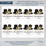 Editable Cheers to New Years Gift Tags, Personalized Roaring 20's Gift Label New Years Eve, Present Printable Favor Tag  2020