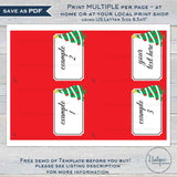 Editable Christmas Food Labels, Food Tent Card Party Decorations, Holiday Printable Place Cards, Folded Tent Labels for Food INSTANT ACCESS