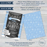 Winter Block Party Invitation, Editable Street Party Neighborhood Invite, HOA Community bbq Snow, Printable Personalized INSTANT ACCESS