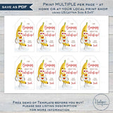 Editable Bananas About You Valentine Gift Tags, Girls or Boys Silly Valentine Card, Kids School Personalized Printable Favor