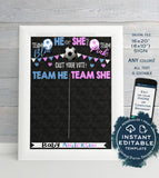 Soccer Gender Reveal Party, Old Wives Tales Sign, Soccer Sign, GOAL Chalkboard, Personalize Custom Digital Printable