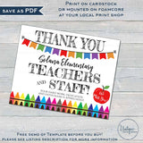 Teacher Appreciation Yard Sign, Editable Thank You Parade Drive By Poster, Virtual Teacher Week School Printable Digital Template INSTANT