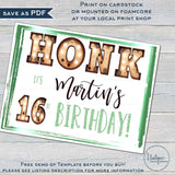 Honk Birthday Yard Sign, Editable Quarantine Parade Drive By Poster, Marquee