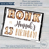 Honk Birthday Yard Sign, Editable Quarantine Parade Drive By Poster, Marquee
