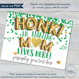 Virtual Mother's Day Yard Sign, Editable Honk for an Amazing Mom Poster