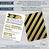 2020 Would Not Recommend Invitation, Editable New Years Eve Party Invite, Bad Star Review