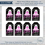 He or She Editable Halloween Treat Tags, 2020 is Boo Sheet Gender Reveal Halloween Tag