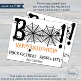 Editable Trick or Treat Yard Sign Halloween, Self Serve Station Social Distance - Boo!