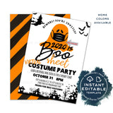 Halloween Boo Sheet Costume Party Invitation, Editable Halloween Party Invite, Virtual Contest