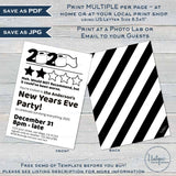 2020 Would Not Recommend Invitation, Editable New Years Eve Party Invite, Bad Star Review
