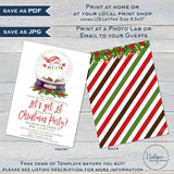 Editable Lets Get Lit, Social Distance Christmas Party Invitation Adult Christmas Invite Hey Gnomie Holiday Gnome Birthday Printable INSTANT
