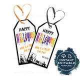 Editable Halloween Yard Sign, Trick or Treat Self Serve Station Social Distance from 6 feet