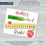 Editable 1st Day of School Sign, First Day Back to School Photo Prop Personalize School Chalkboard Poster Any Grade Digital Template INSTANT