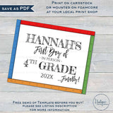 Editable Back to School Photo Prop, Finally In Person 1st Day Back to School Poster Personalized School Ruler Sign Any Grade Digital INSTANT
