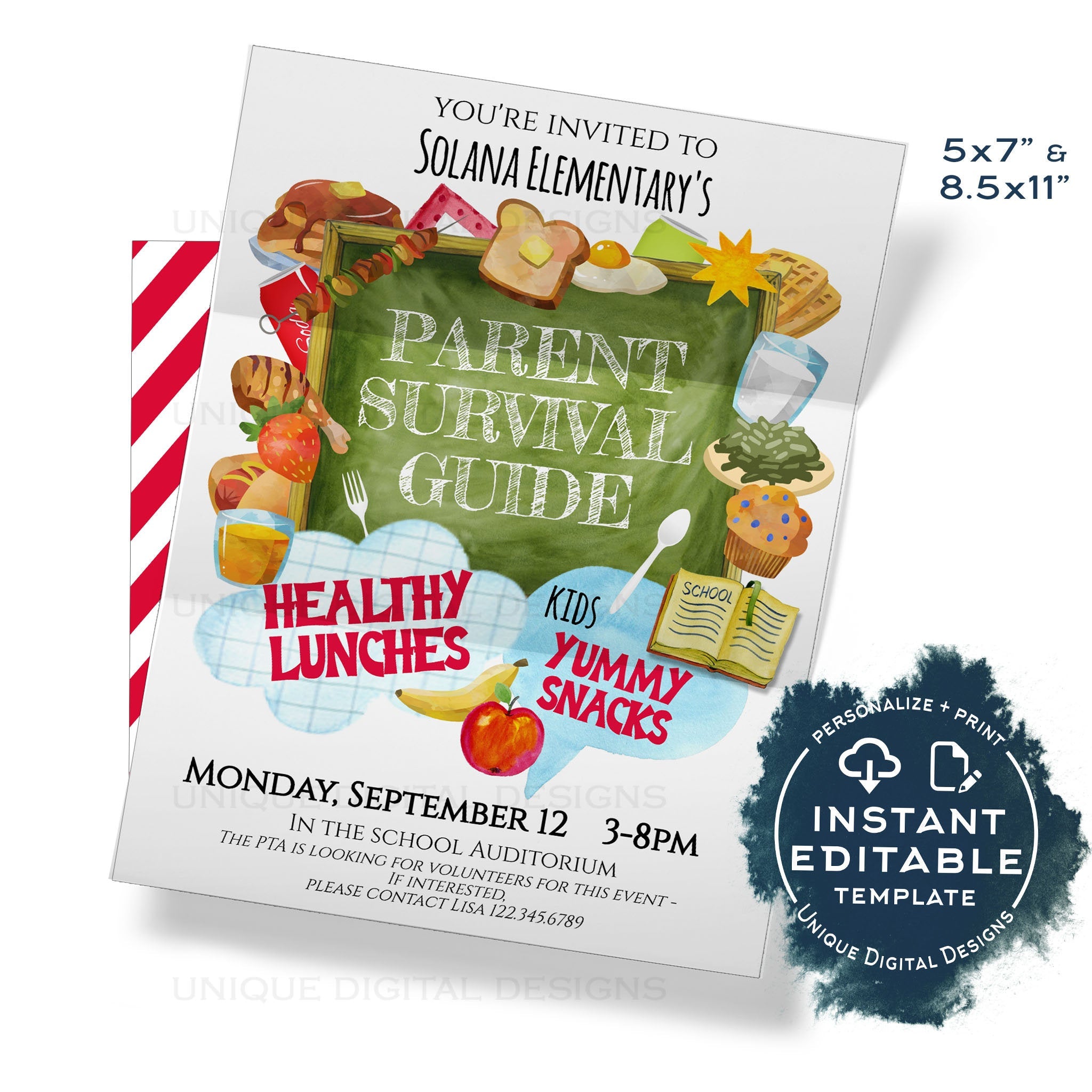 Lunch Boxes Sign Healthy Lunch Box Poster