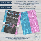 Editable Little Squirt Gender Reveal Invitation, Water Gun He or She Summer Pool Party, What will Baby Be Baby Shower Printable INSTANT