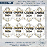 Editable New Years Sparkler Tags, Personalized 2022 New Years Eve Party Sparkler Cover Favors, diy Birthday Party Printable Template INSTANT