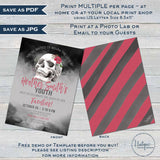 Editable Death to Her Twenties Invite, 30th Birthday Halloween Invitation, RIP 20's Mourn your youth, Skull Costume Party, Printable INSTANT